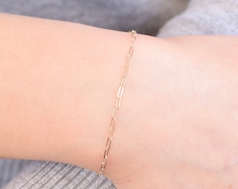 Delicate 14K Gold Bracelet - Gold Dainty Chain Bracelet