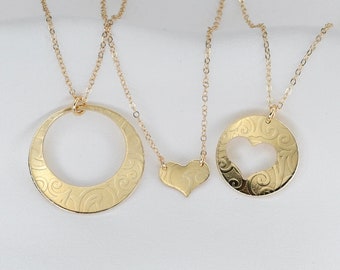 14K Gold Generations necklace set. 14k Gold Generations gift