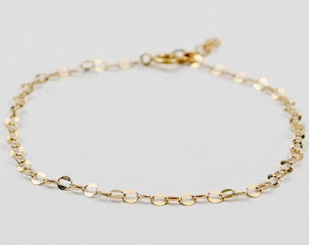 14K Gold Delicate Bracelet - Dainty Bracelet - 14K Gold Bracelet