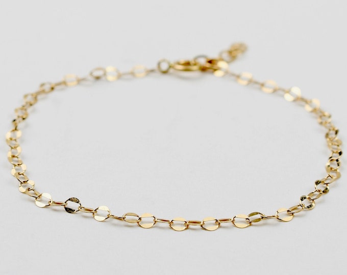 14K Gold Delicate Bracelet - Dainty Bracelet - 14K Gold Bracelet