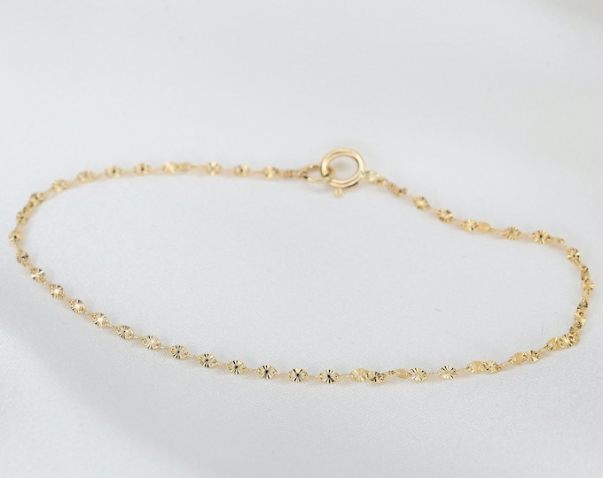 14K Gold Chain Anklet