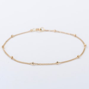 14K Gold Satellite Chain Bracelet