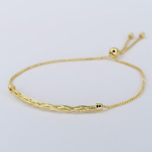 Closeout Sale - 14K Gold Bracelet - Adjustable Gold Bracelet.