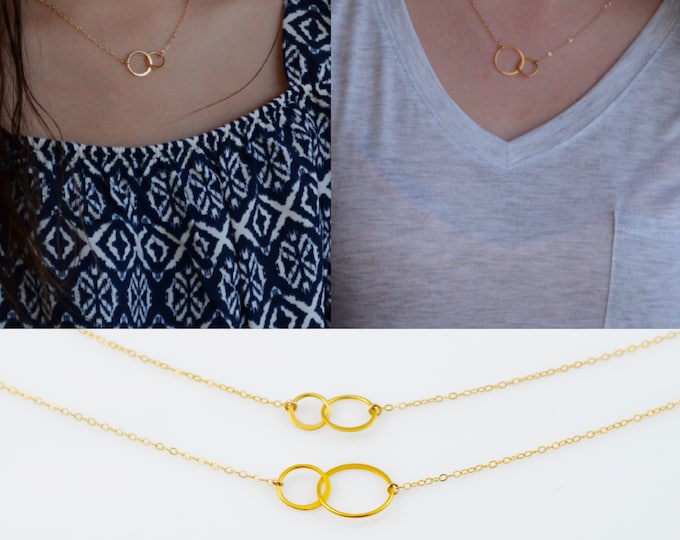 Mother daughter Link necklace set. Mother Daughter matching necklaces. Mother Daughters gift. Gift for Mom. Link necklace