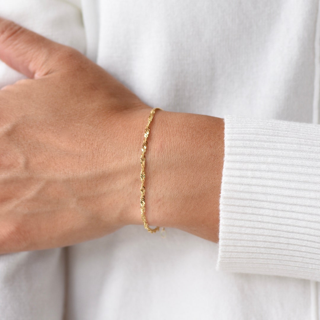 Gold chain shop bracelet 14k