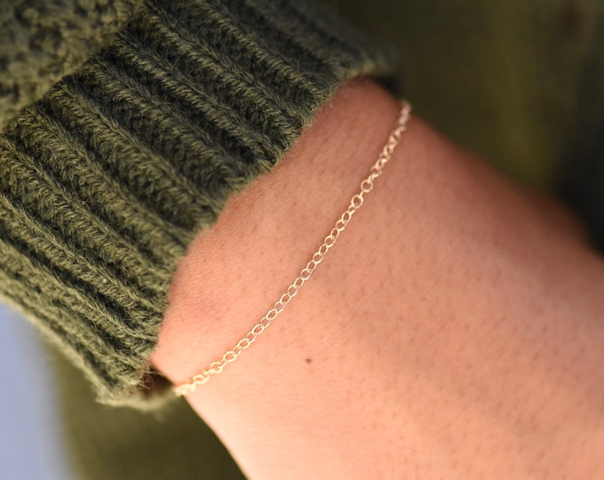 14K Solid Gold Bracelet - 14k Gold Patterned Chain Bracelet