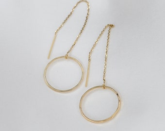 14K Gold Threader Earrings