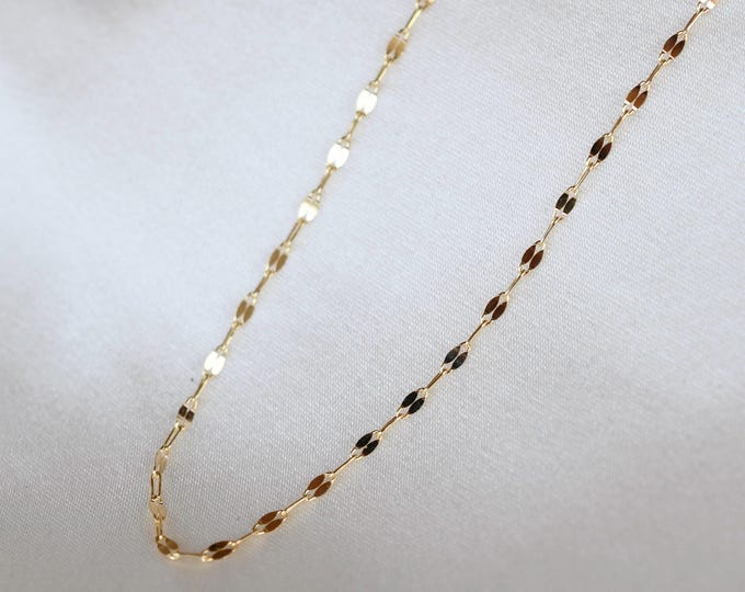 14K Gold Delicate Necklace. 14K Gold Delicate Choker.