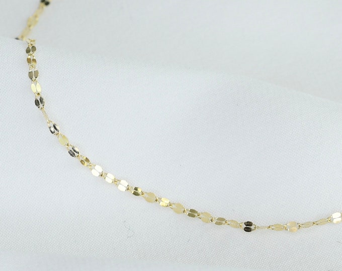 Sparkle Delicate 14K Gold Bracelet - Gold Dainty Chain Bracelet - Very delicate