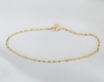 14K Gold Chain Bracelet
