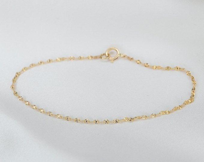 14K Gold Chain Bracelet