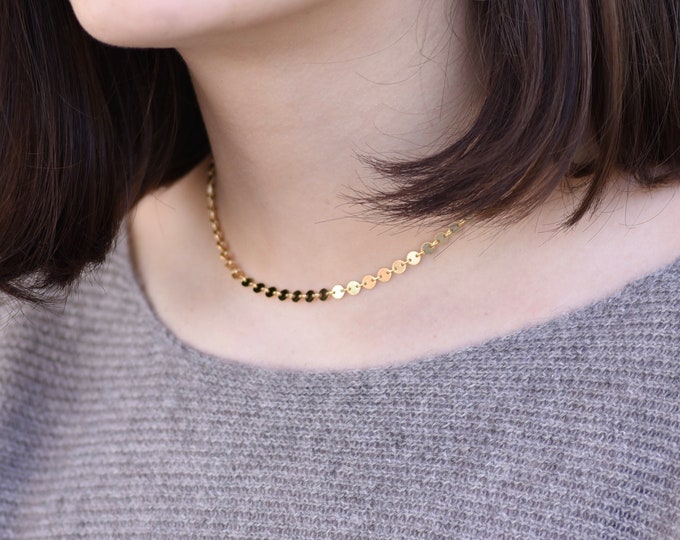 Choker - Coin Choker. Gold filled