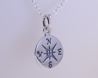 Sale -  Compass necklace, Tiny compass necklace, Bon boyage necklace, Graduation gift