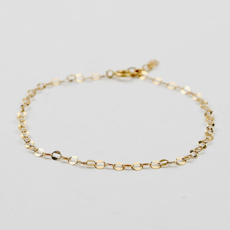 14K Gold Delicate Bracelet Dainty Bracelet 14K Gold Etsy