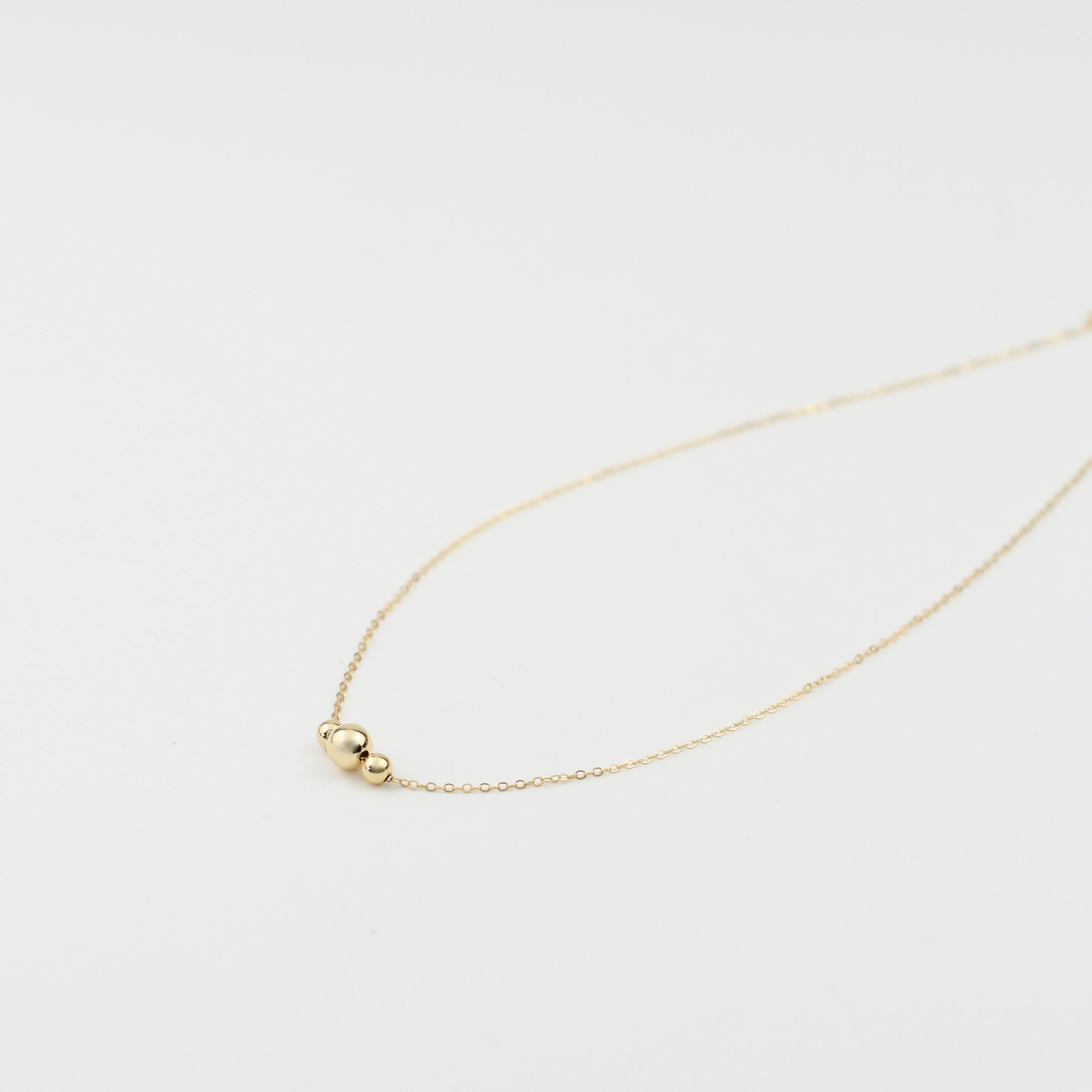 14K Gold Delicate Necklace. 14K gold dainty necklace. 14K gold | Etsy