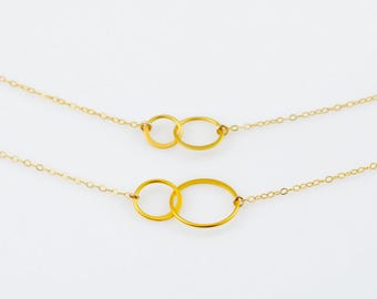 Mother daughter Link necklace set. Mother Daughter matching necklaces. Mother Daughters gift. Gift for Mom. Link necklace