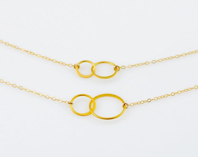 Mother daughter Link necklace set. Mother Daughter matching necklaces. Mother Daughters gift. Gift for Mom. Link necklace