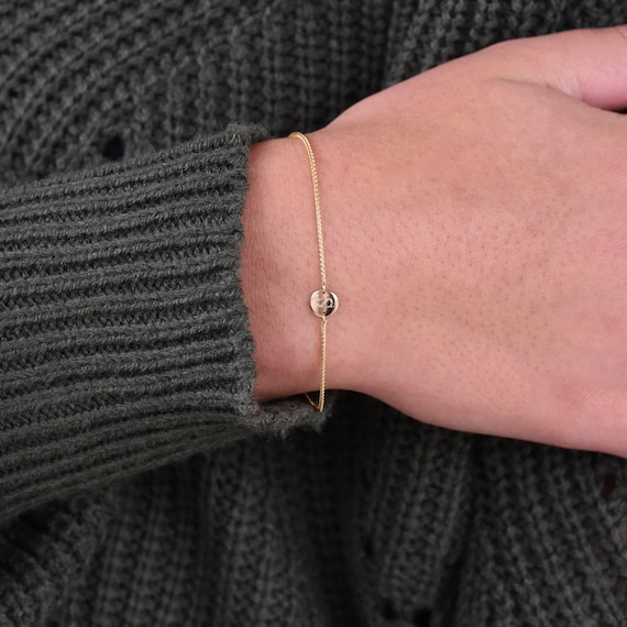 Tiny initial bracelet new arrivals