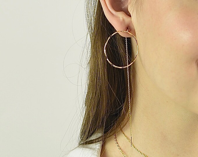 Versatile Hoop Earrings, Gold filled. Simple gold hoop earrings