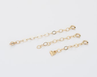Gold Fill 14k/20 Safety or Extender Chain Custom Handmade USA Your Length X3L 