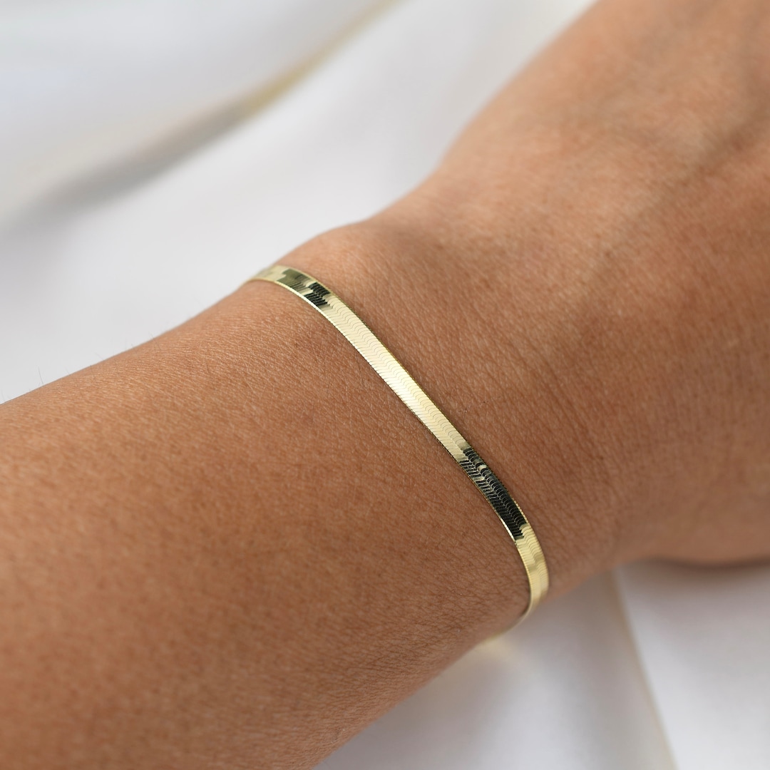 【HYERES LOR】22SS★ Colombed'Or herringbone chain Bracelet Herringbone Bracelet [18k Gold Vermeil]