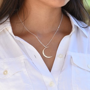 Crescent moon necklace. Moon necklace