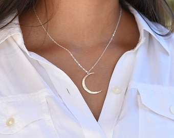 Crescent moon necklace. Moon necklace