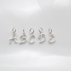 Letter charm, Sterling silver letter charm, Add-on charm