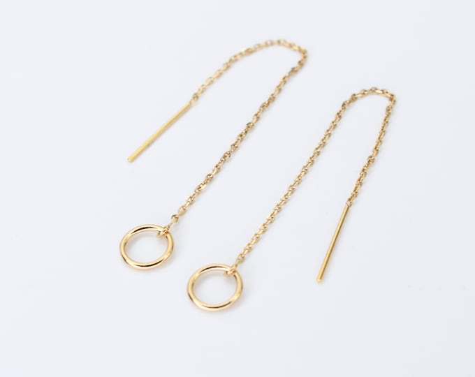 14K Gold Threader Earrings