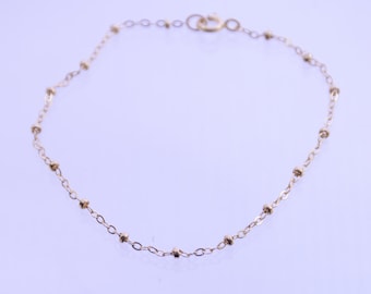 Gold Filled Satellite Chain Bracelet • Simple Minimal Bracelet • Dainty Everyday Jewelry • Layering Bracelet