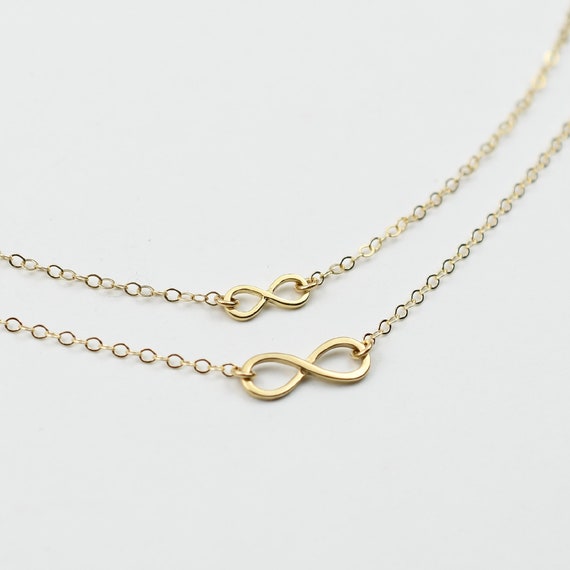 White Gold Infinity Necklace Mother Daughter Infinity Necklace Infinity  Sign Necklace Infinity Name Necklace Infinity Necklace Infinity