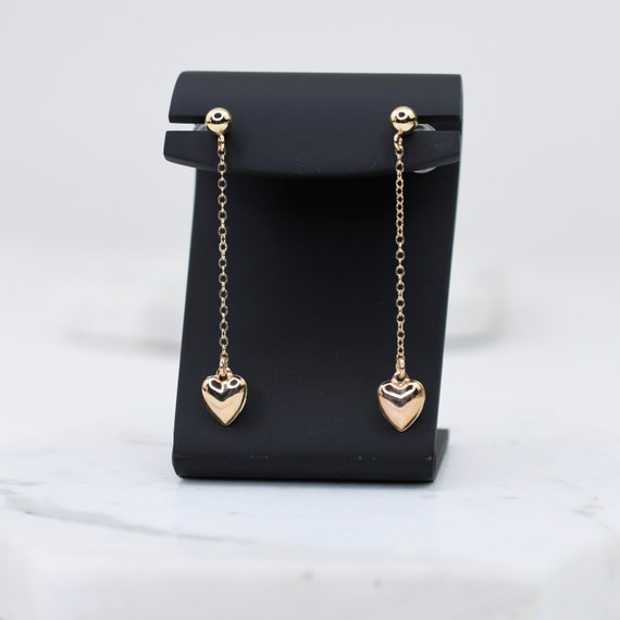 Single Heart Clasp Earring 14K