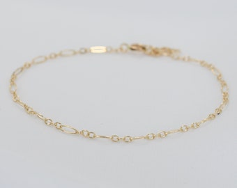 Delicate 14K Gold Bracelet - Gold Elegant Chain Bracelet