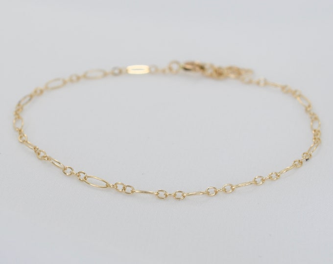 Delicate 14K Gold Bracelet - Gold Elegant Chain Bracelet