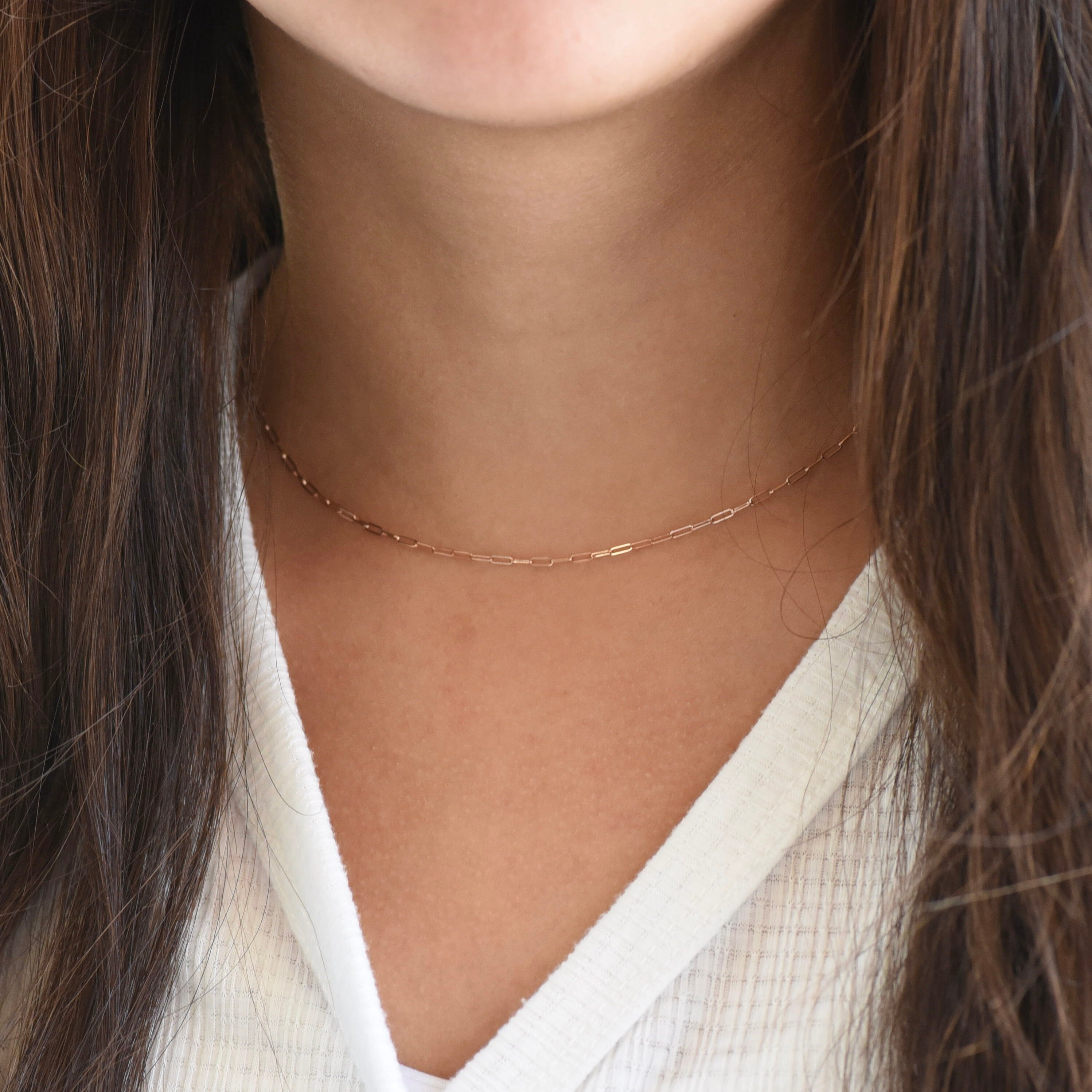 Adjustable 14k gold chain best sale