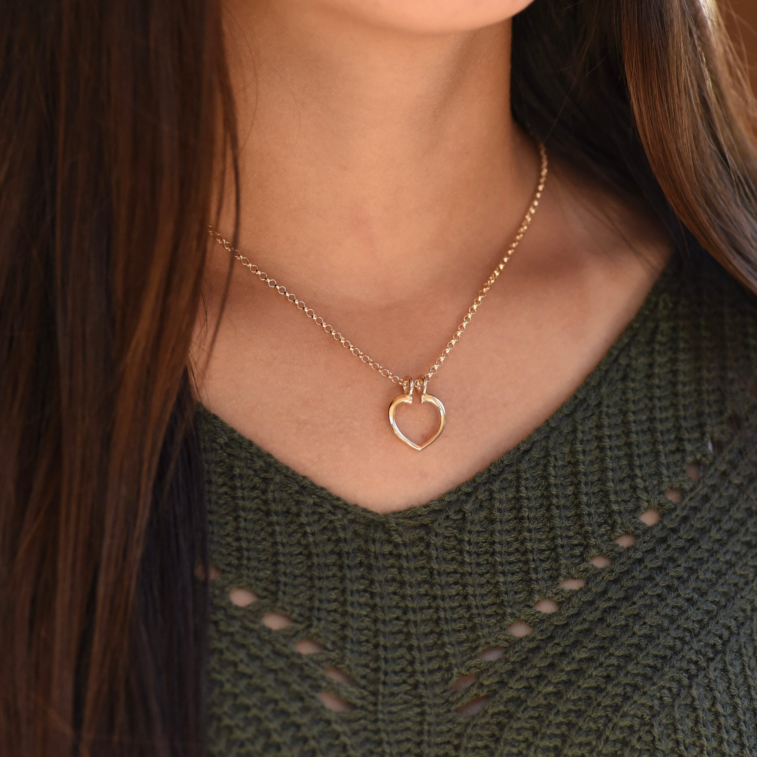 Gold ring store holder necklace