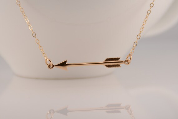 Arrow Necklace. Rose Gold Arrow Necklace. Sterling Silver Arrow