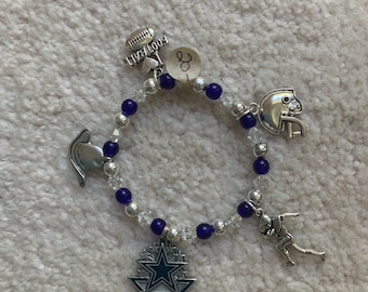 DALLAS COWBOYS Football Charm Bracelet