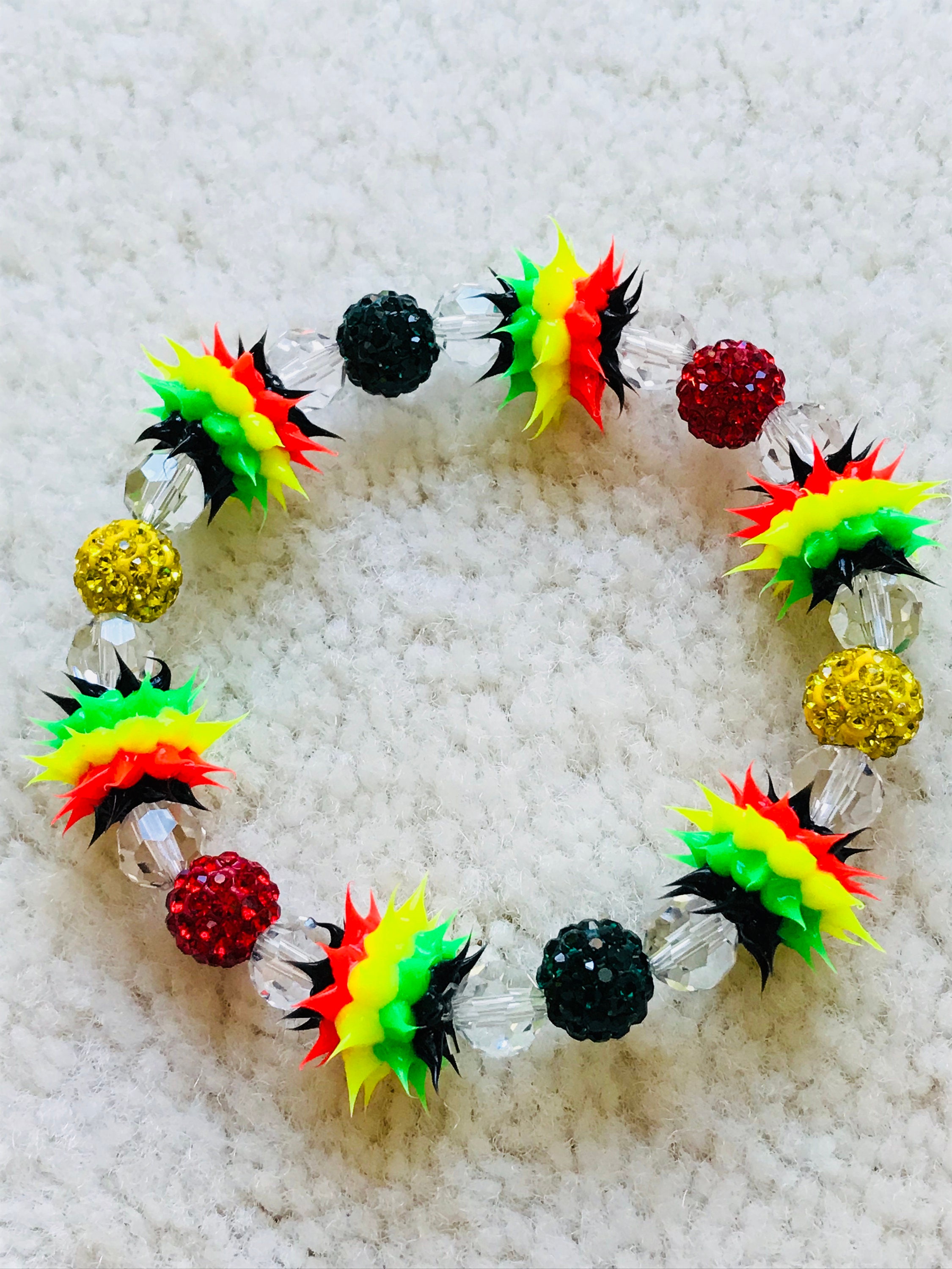 Rubber cheap spike bracelet