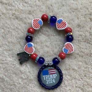 ICH UNTERSTÜTZE TRUMP! Perlenarmband REPUBLICAN