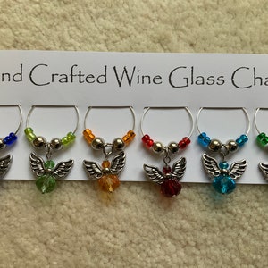 ANGELS AROUND My GLASS!! Themed Wine Glass Charms