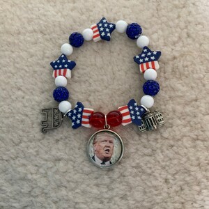 Ich unterstütze TRUMP! Perlen REPUBLICAN Party Armband