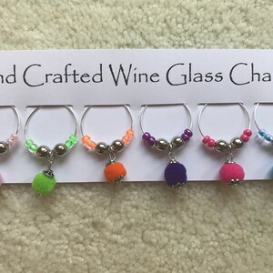 RAH- RAH COCKTAILS!  Pom Pom Wine Glass Charms