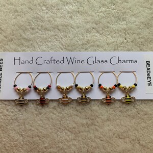 BUZZING AROUND My COCKTAIL! Wine Glass charms