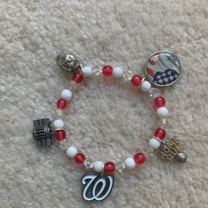 WASHINGTON NATIONALS Baseball Charm Bracelet