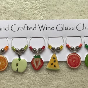 FRESH FRUIT and a COCKTAIL! Wine Glass Charms