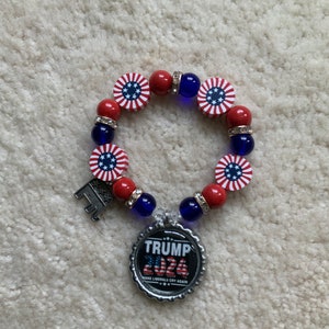 ICH UNTERSTÜTZE TRUMP! Perlenarmband REPUBLICAN