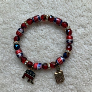 Beaded REPUBLICAN Party Bettelarmband