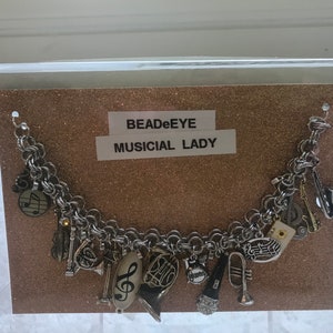 MUSICAL LADY! Mixed Metal Charm Bracelet