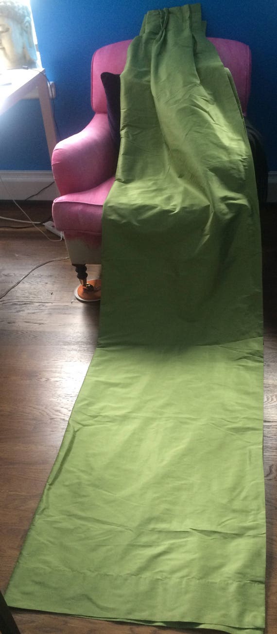 Faux Silk Taffeta Curtains 24 X 108 Etsy